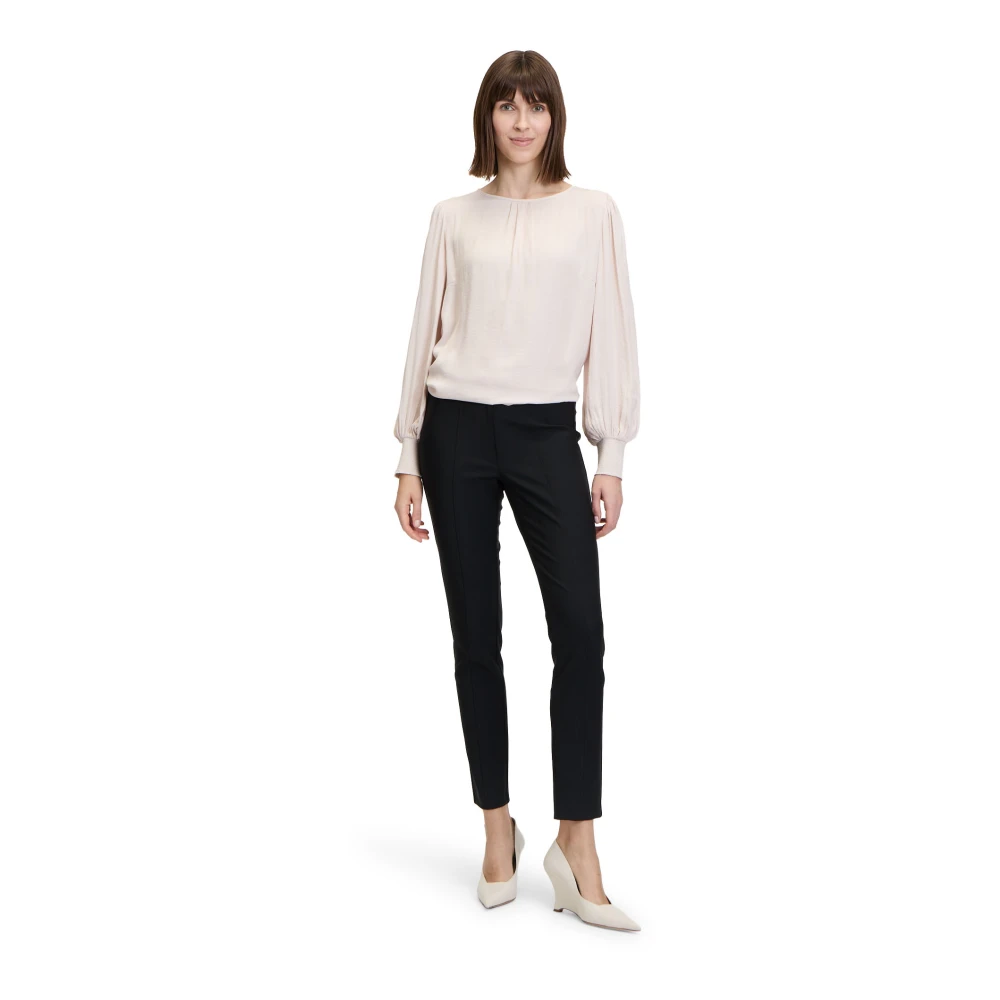 Betty Barclay Lange Mouw Satijnen Blouse Beige Dames