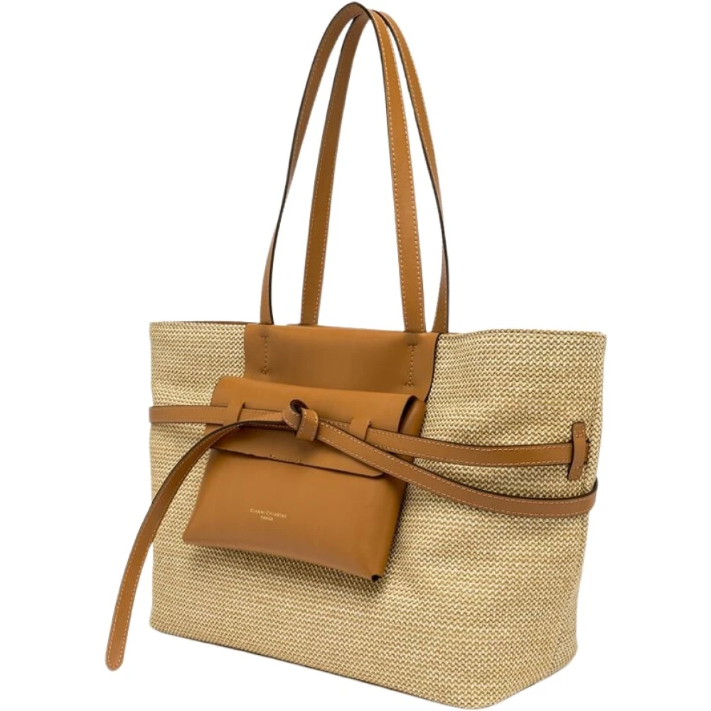 Gianni Chiarini Women's Beige Belty Shoulder Bag - Shopping Bags - One Size - Bags