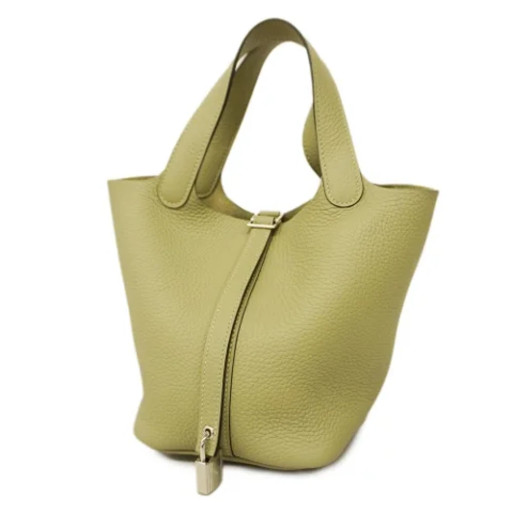 Hermès Vintage Pre-owned Fabric handbags Green Dames
