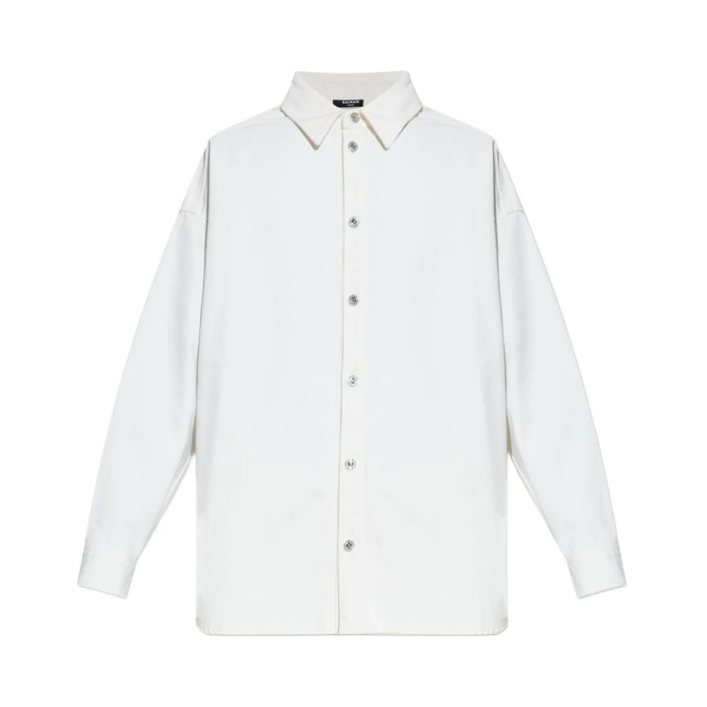 Balmain White Casual Shirt - Male - Casual Shirts - L - Shirts