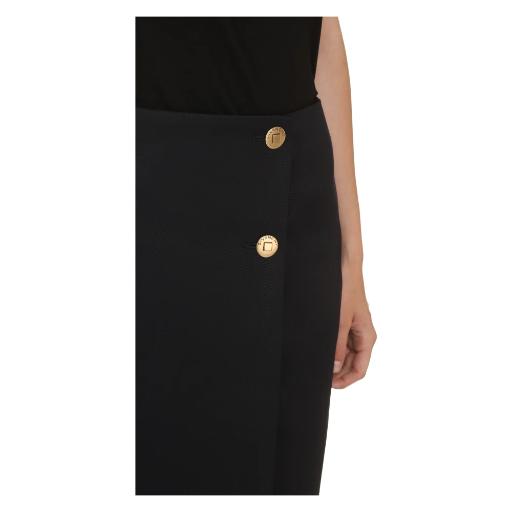 Givenchy Goudkleurige rok met knoopsluiting Blue Dames