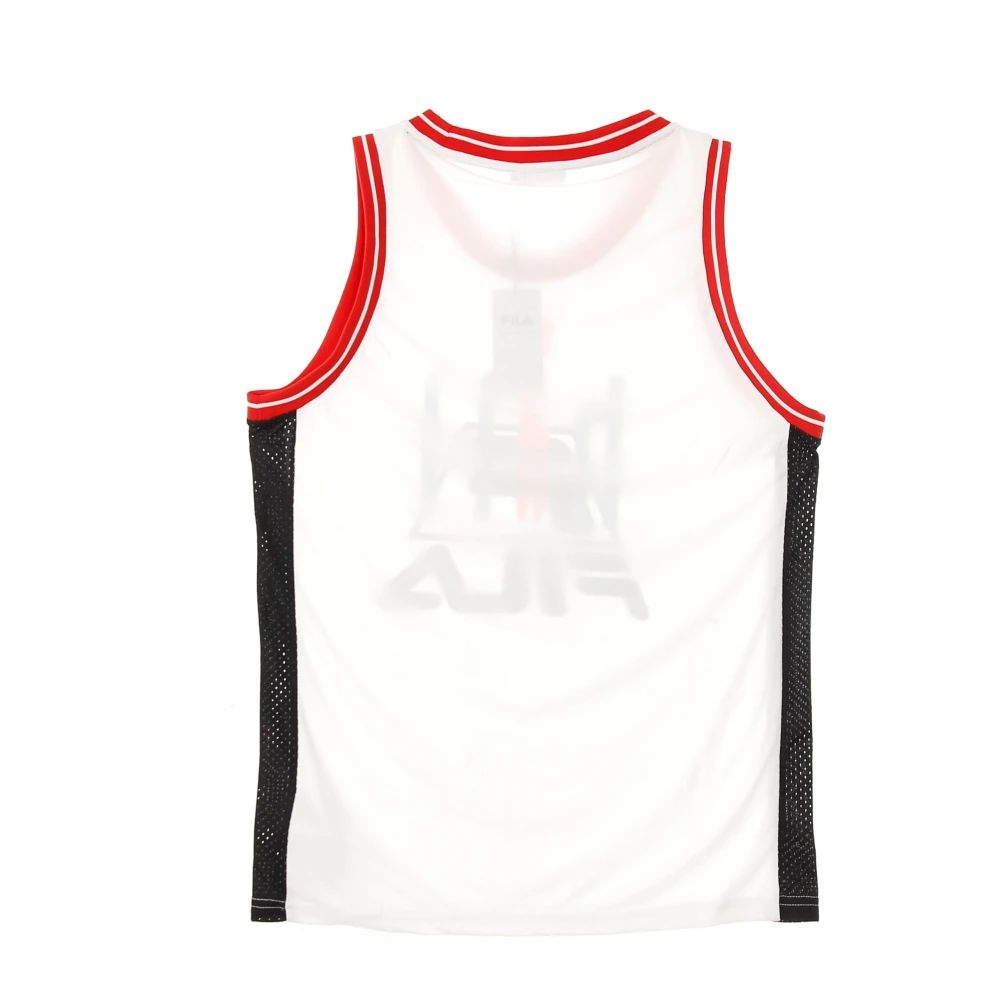 Fila Basketbalstijl Tanktop Wit Zwart White Heren