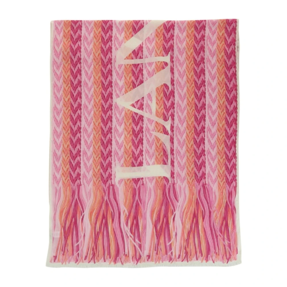 Lanvin Roze Sjaals met Franje Afwerking Pink Dames