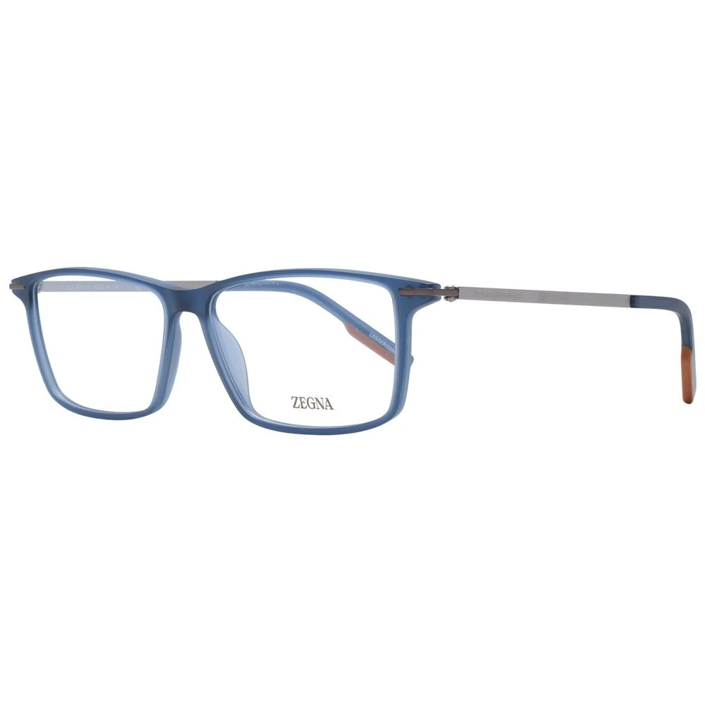 Zegna Men's Blue Glasses, One Size, Rectangle Optical Frames