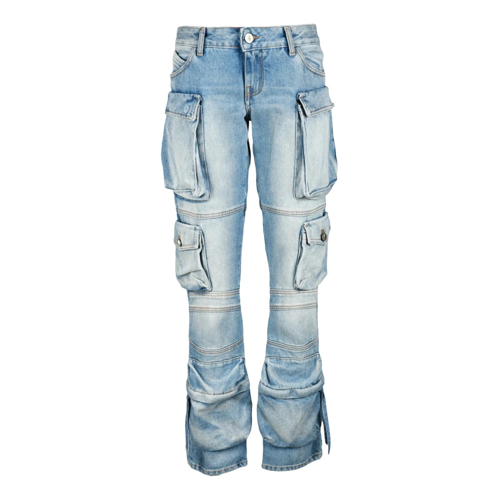 The Attico Katoenen Jeans voor Stijlvolle Look Blue Dames