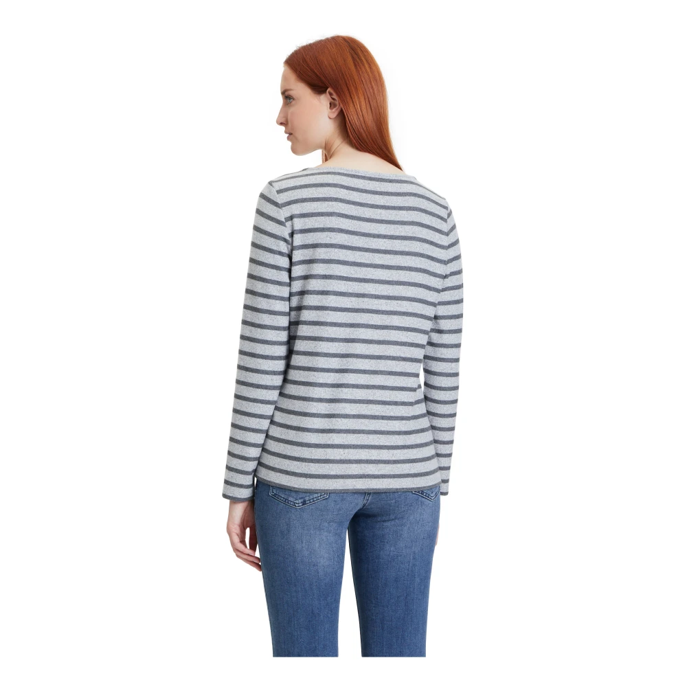 Betty Barclay Gestreept Glittershirt met Dierenprint Multicolor Dames
