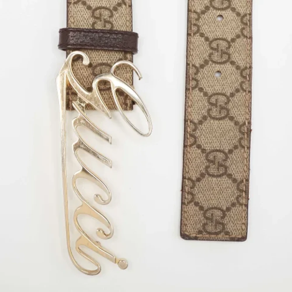 Gucci Vintage Pre-owned Leather belts Beige Dames