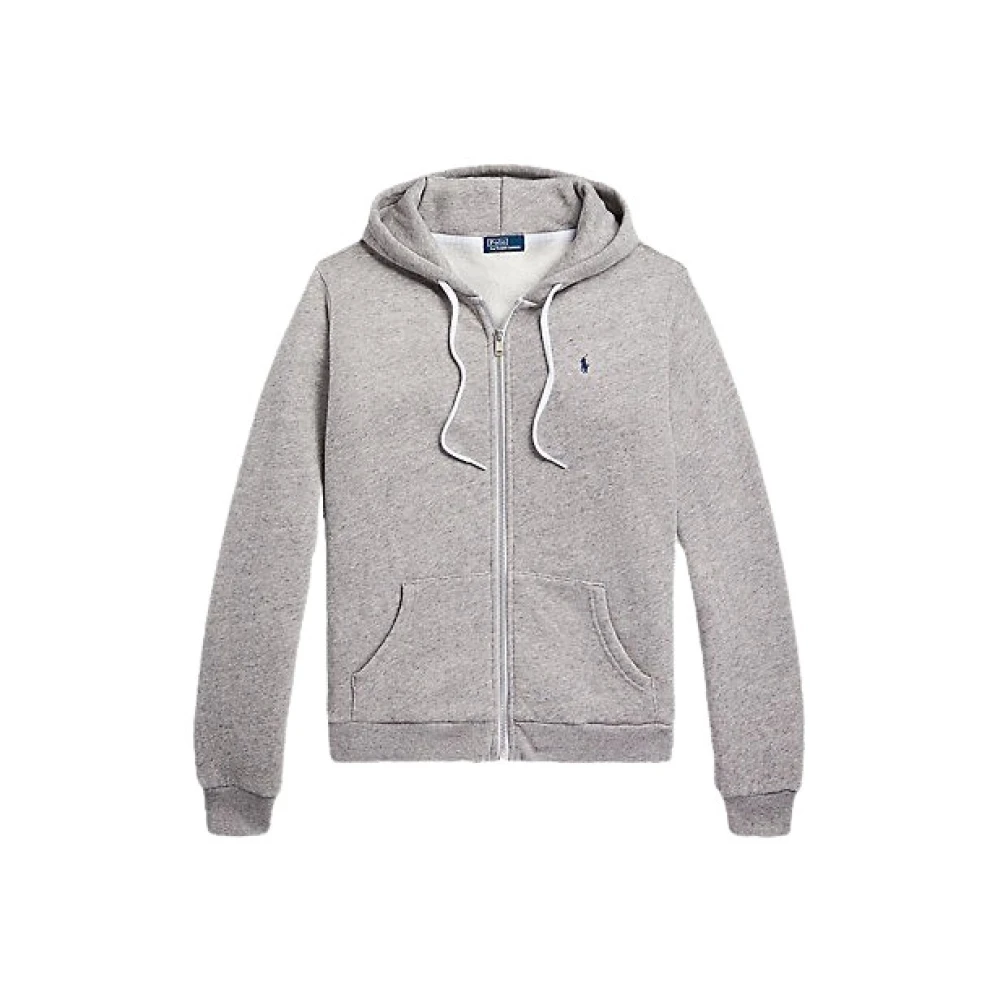 Polo Ralph Lauren Fleece hoodie met ritssluiting Gray Dames
