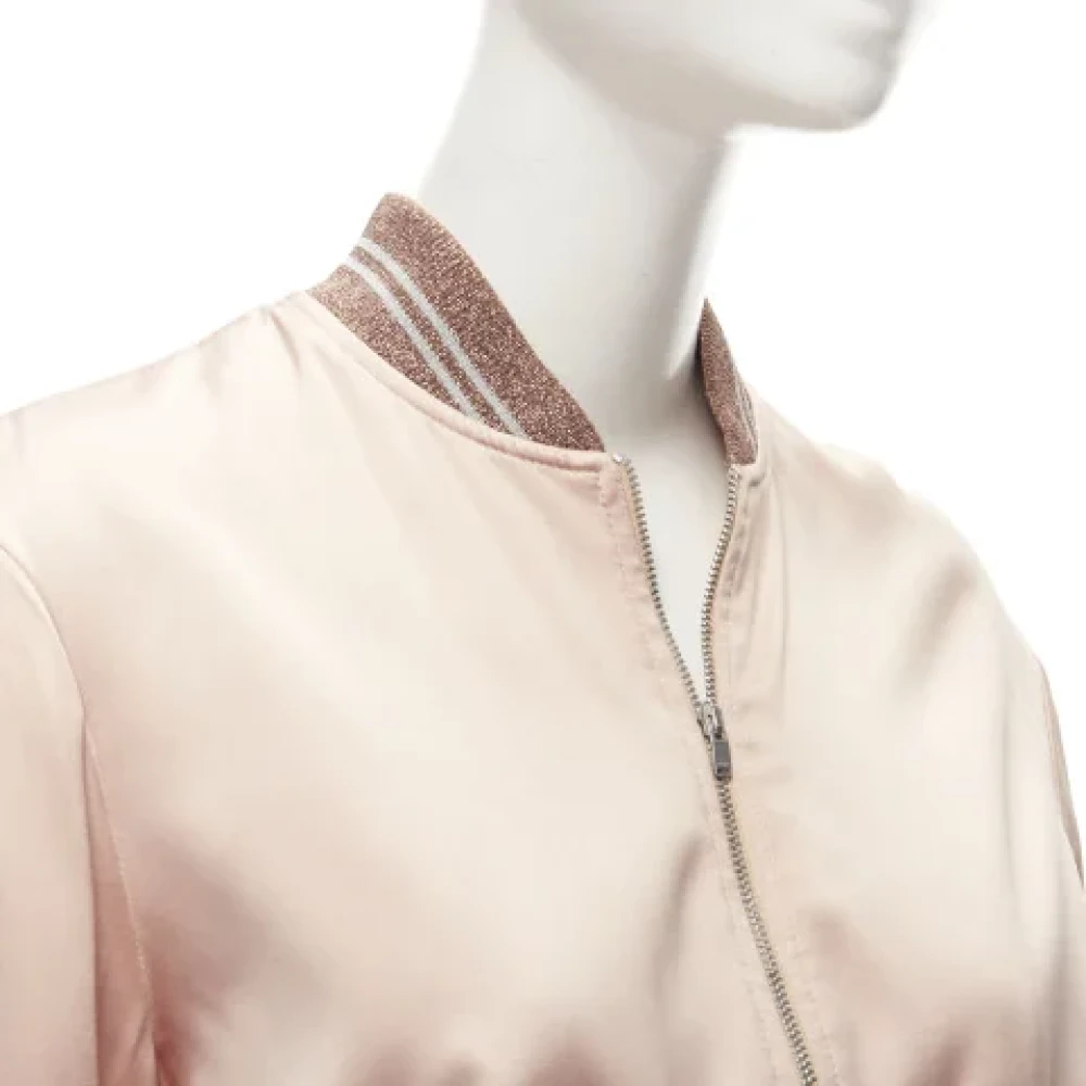 Saint Laurent Vintage Pre-owned Satin outerwear Pink Dames