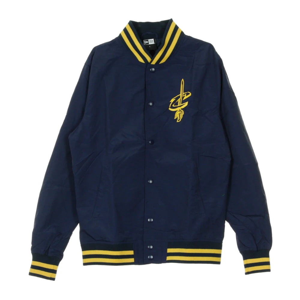 New Era Men's Blue Bomber Jackets, M, Nba Team Logo Varsity Jacket