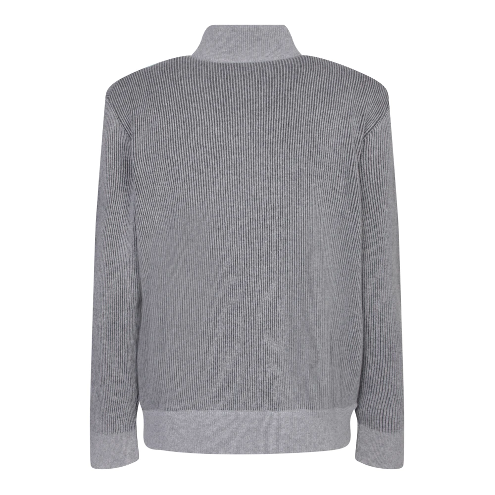 Lardini Grijze Gebreide Trui Aw24 Gray Heren