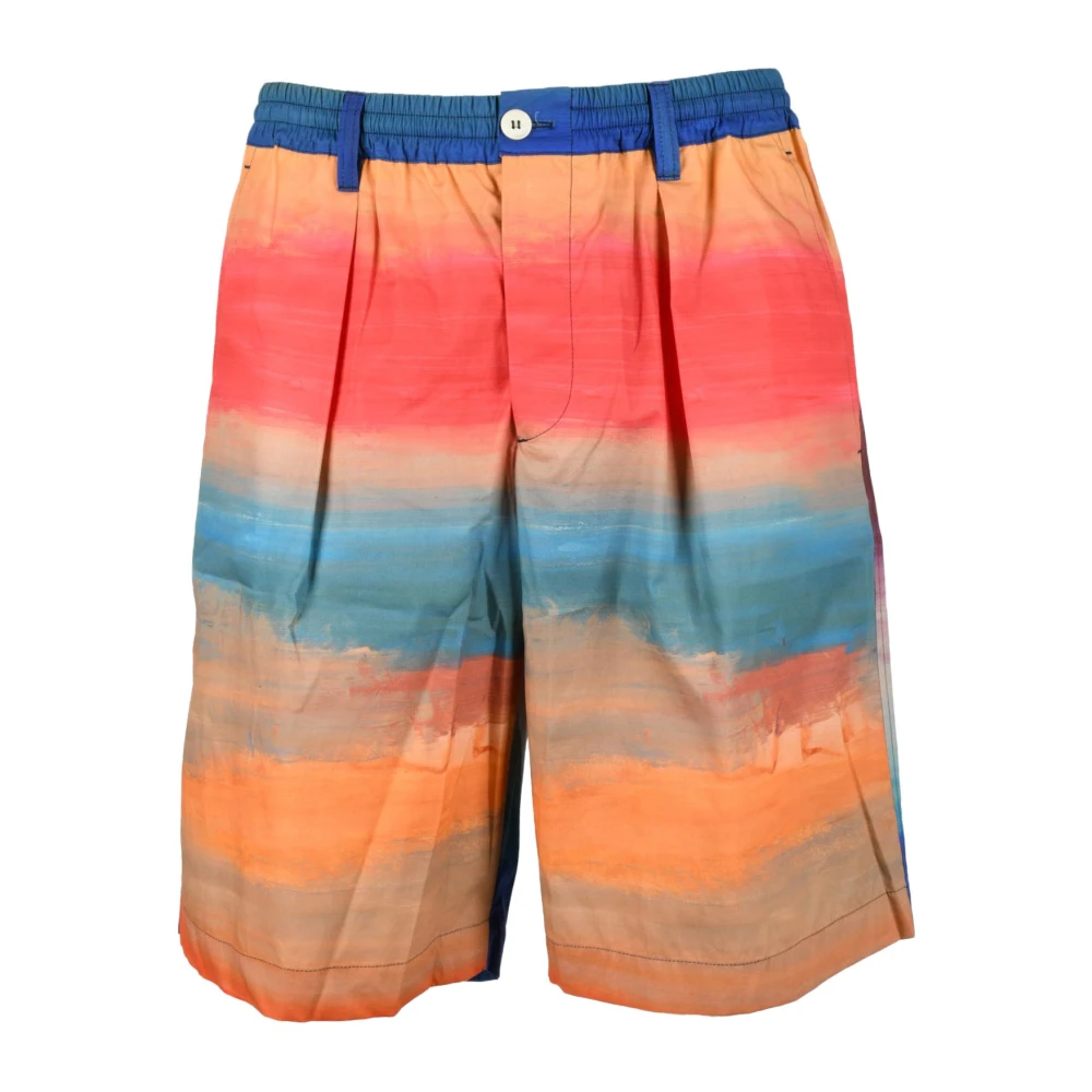 Marni Katoenen Bermuda Shorts Multicolor Heren