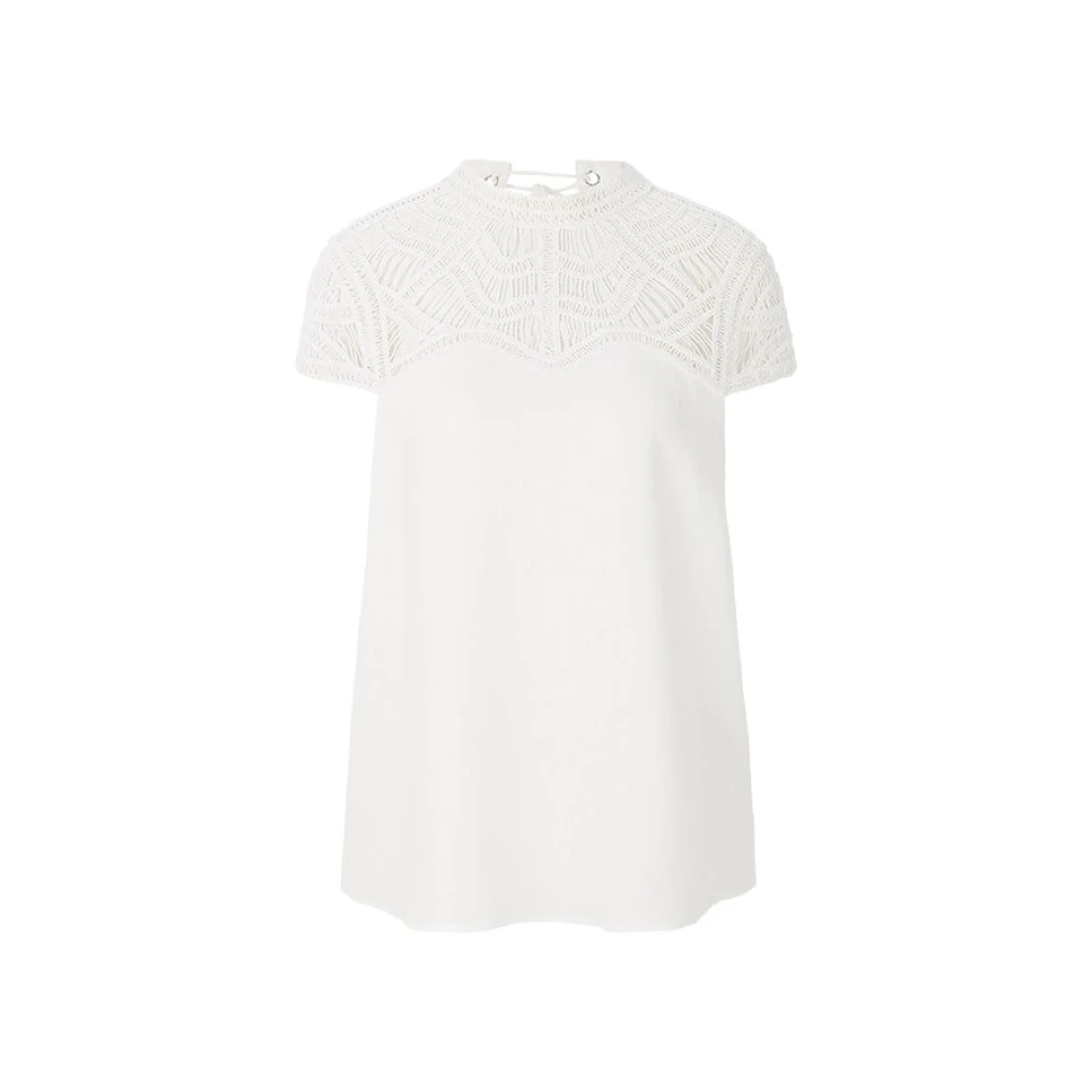 RIANI Linnen blouse met macramé ontwerp White Dames