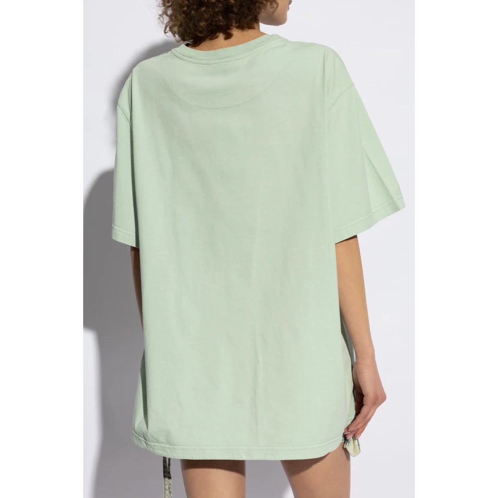The Attico T-shirt met logo Green Dames