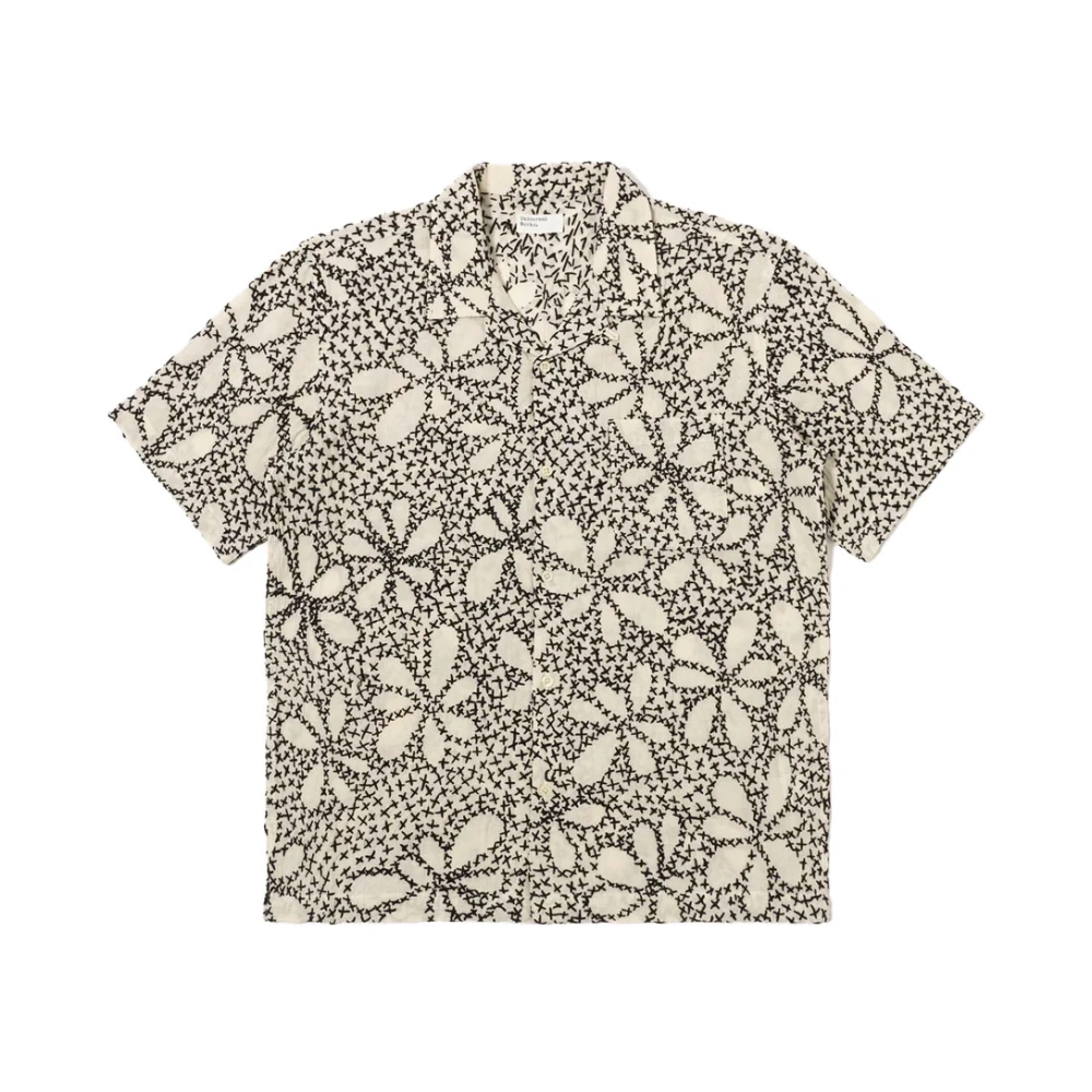 Universal Works Men's Beige Short Sleeve Shirts, M, Road Shirt
