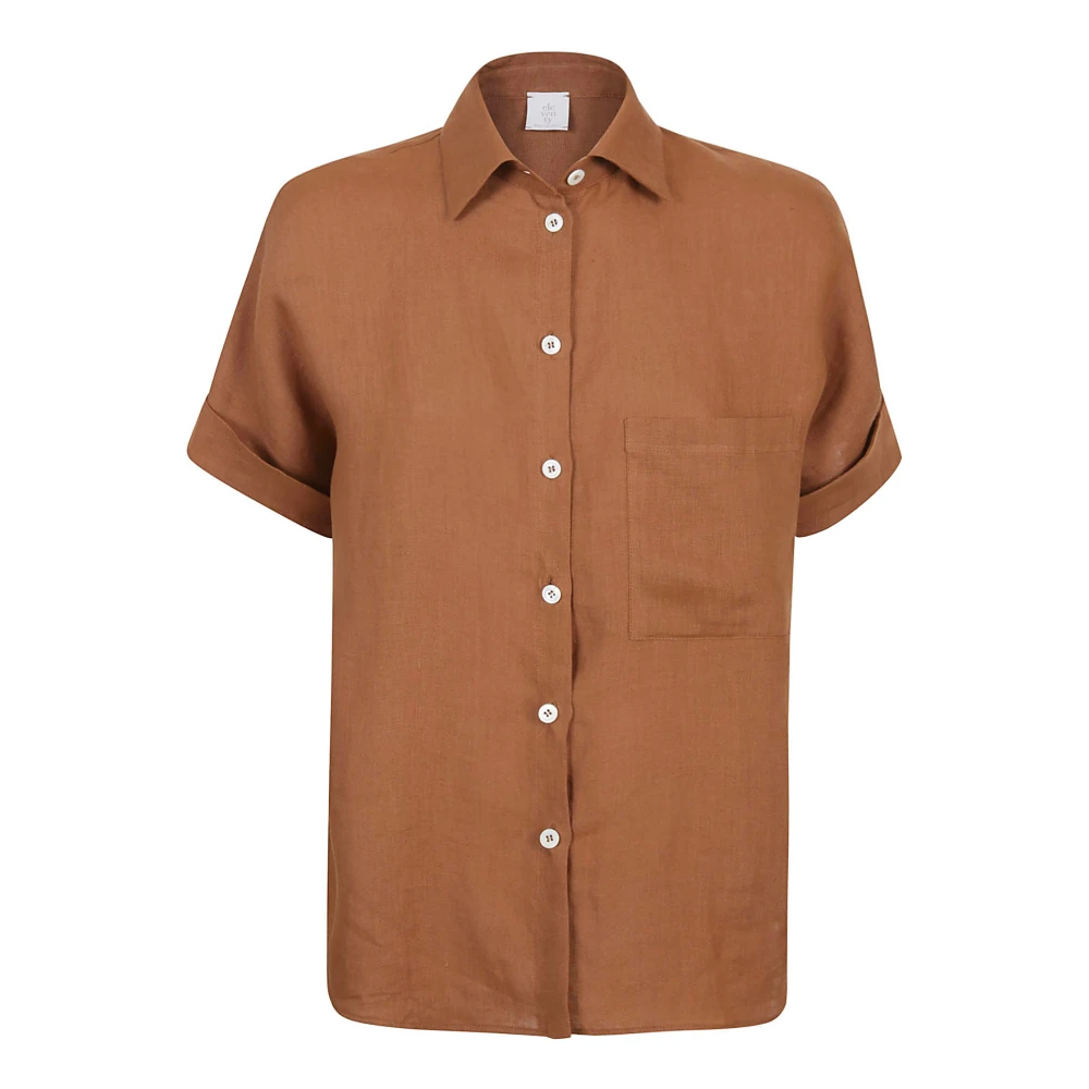 Eleventy Linnen Overhemden Made in Italy Brown Dames