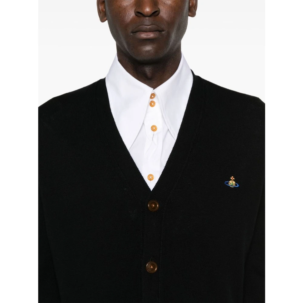 Vivienne Westwood Zwarte biologisch katoenen vest met Orb-logo Black Heren