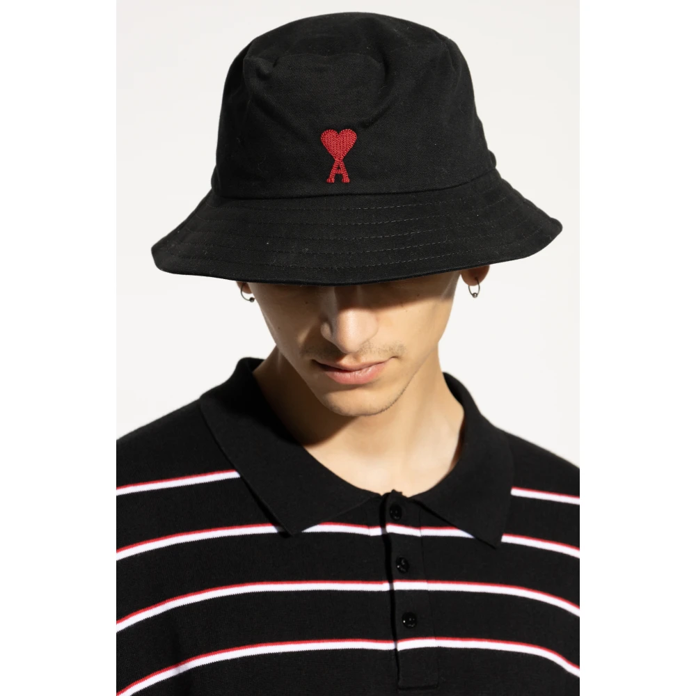 Ami Paris Logo Hoed Black Unisex