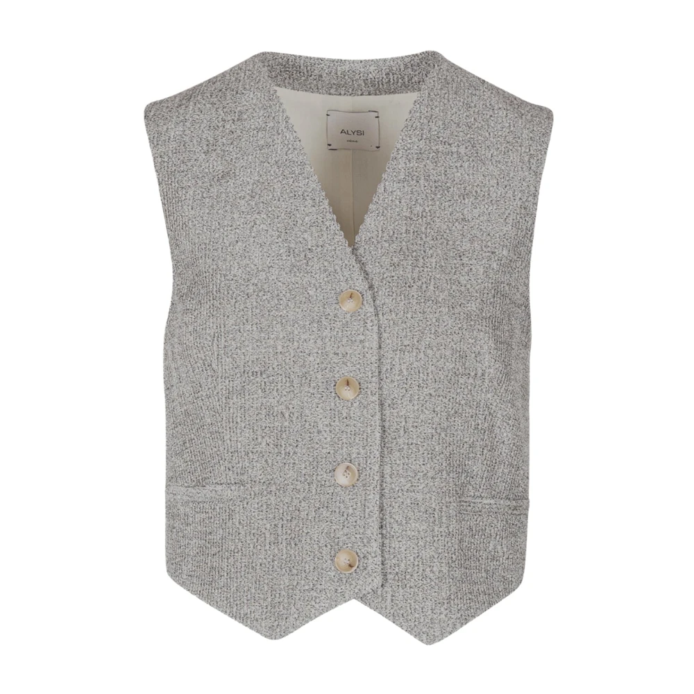 Alysi - Jackets > Vests - Gray - Alysi - Modalova