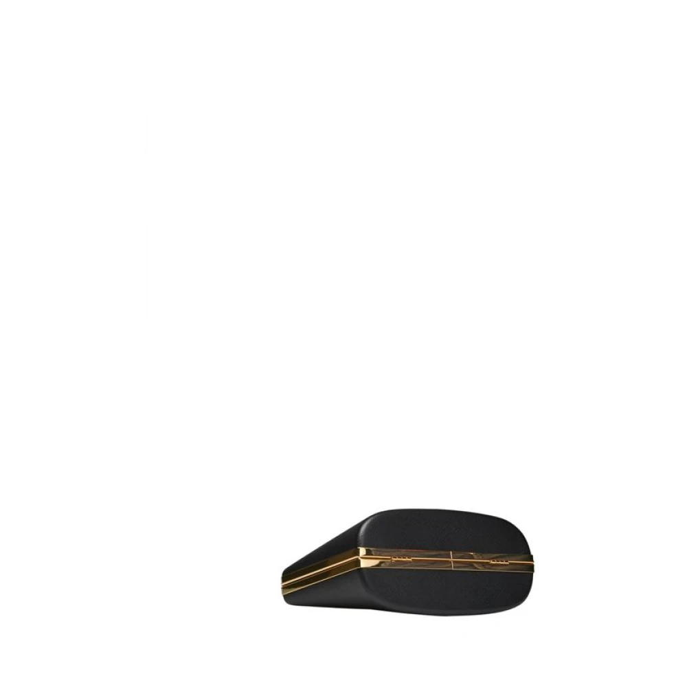 Love Moschino Zwarte Polyethyleen Mini Handtas met Ketting Black Dames
