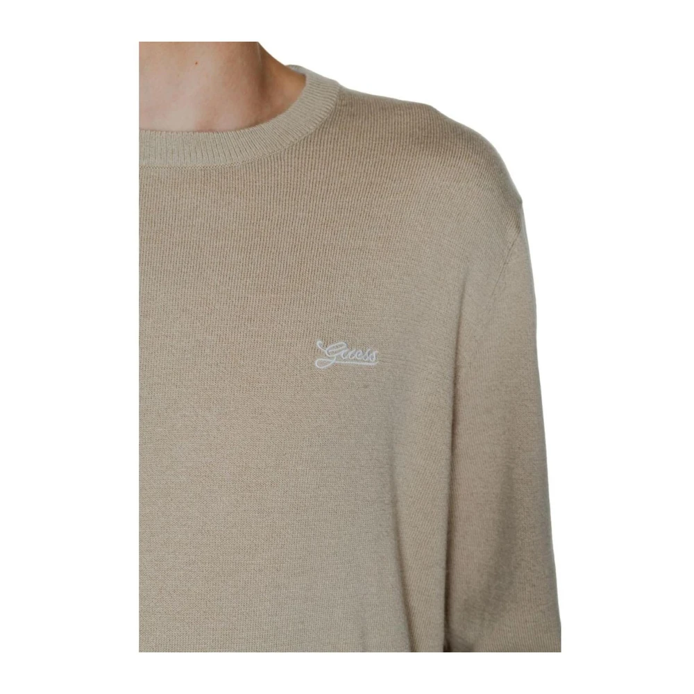 Guess Zijde en wol blend trui Beige Heren