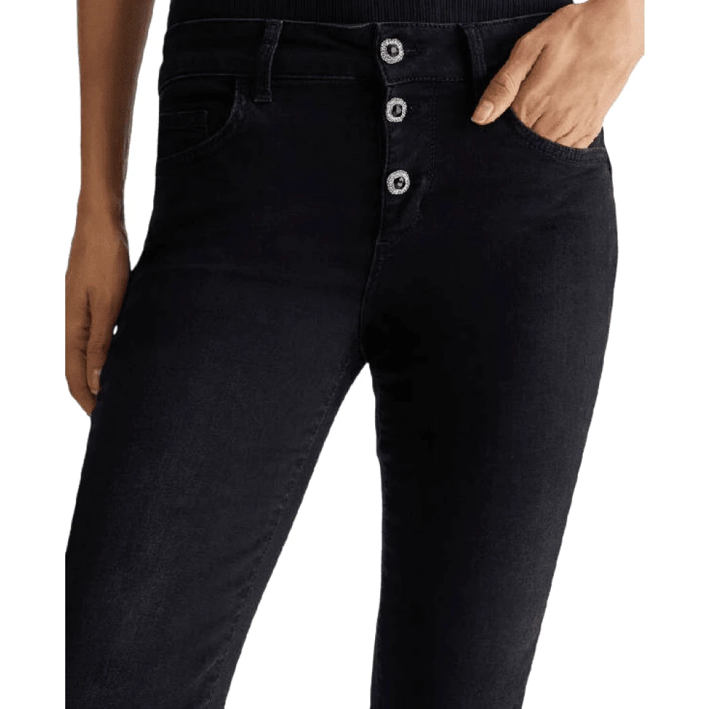 Liu Jo Denim Bottom Up Slim Fit Jeans Black Dames