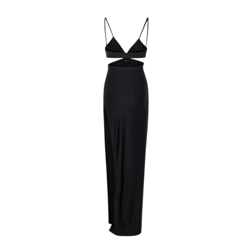 Amen Lange Jurk Black Dames