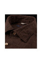 linen-brown-fitted-body-skjorte