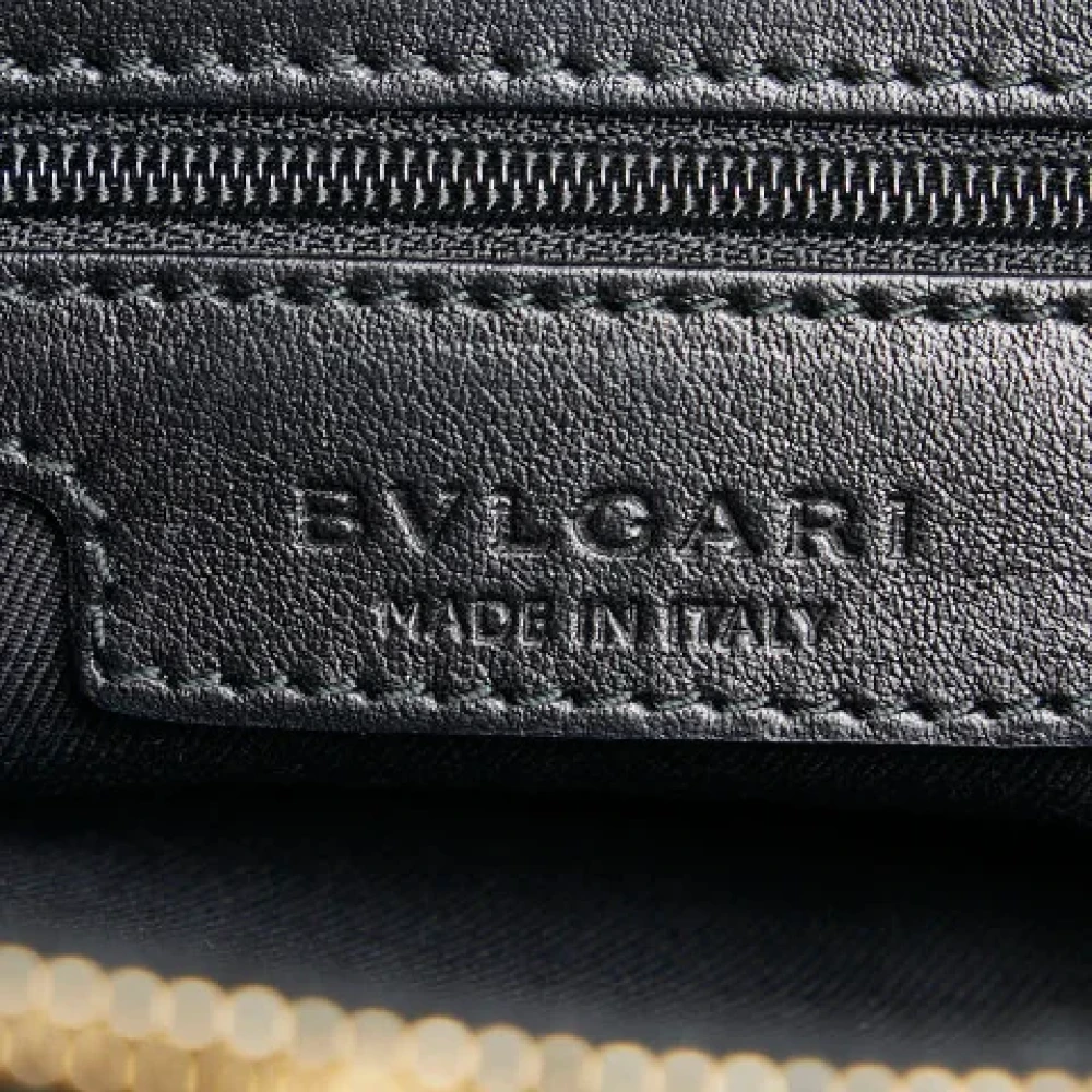 Bvlgari Vintage Pre-owned Leather handbags Black Dames
