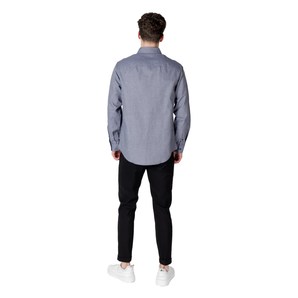 Armani Exchange Elegante herenoverhemd met lange mouwen Blue Heren