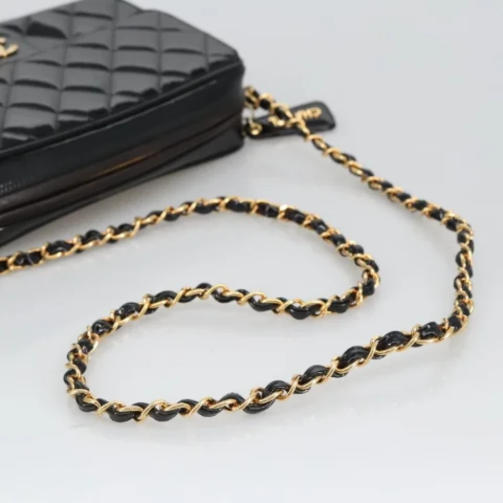 Chanel Vintage Pre-owned Leather shoulder-bags Black Dames