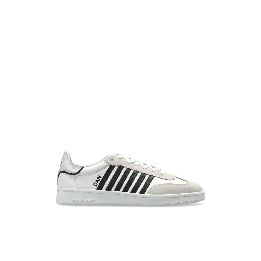 Dsquared2 Men's White Sneakers, 10 Uk, Boxer Trainers