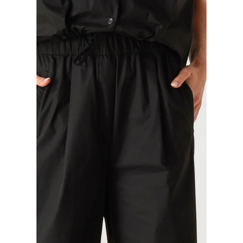 By-Bar Zwarte Poplin Broek Veelzijdig en Elegant Black Dames