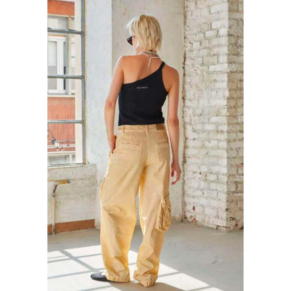 Halfboy Cargo Pants in Warm Sand Beige Dames
