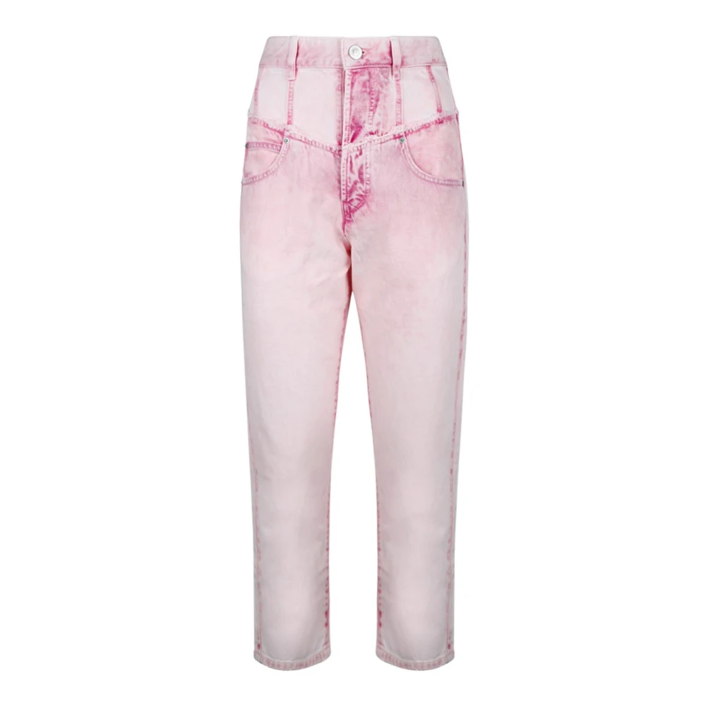Isabel marant Roze Denim Flared Jeans Patchwork Pink Dames