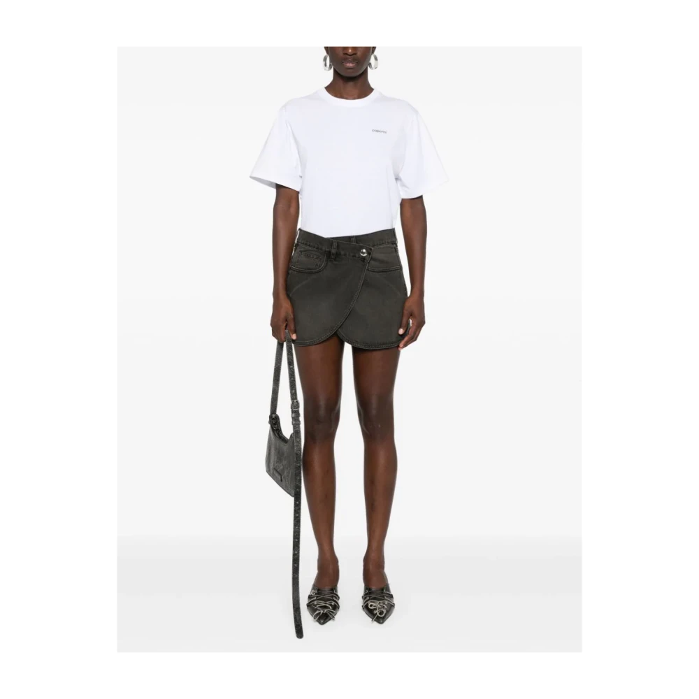 Coperni Denim Mini Rok Kruisstijl Grijs Gray Dames
