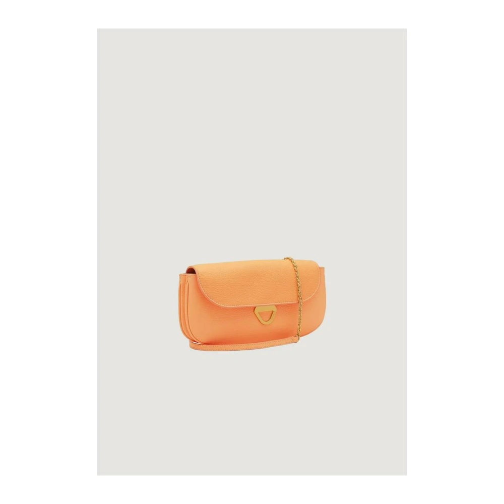 Coccinelle Oranje Leren Handtas met Strak Ontwerp Orange Dames