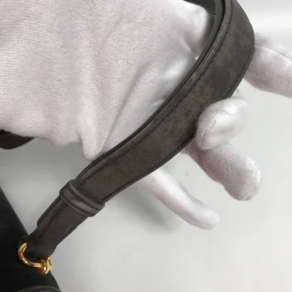 Hermès Vintage Pre-owned Leather shoulder-bags Gray Dames