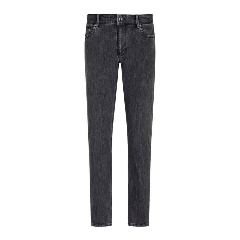 Emporio Armani Herr Grå Jeans W30, Bomull, J06 Slim-Fit Jeans