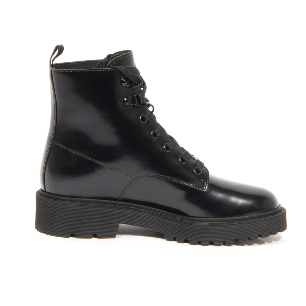 Hogan Women's Black Anfibio Boots With Memory Foam Technology