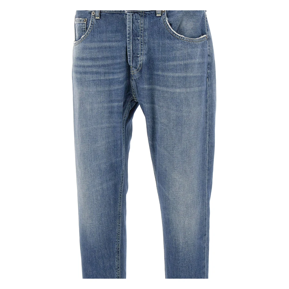 Dondup Blauwe Katoenen Jeans met Bliksem Blue Heren