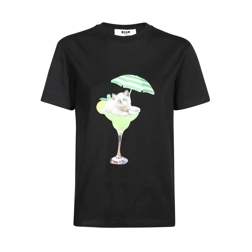 Msgm - Tops > T-Shirts - Black - Msgm - Modalova