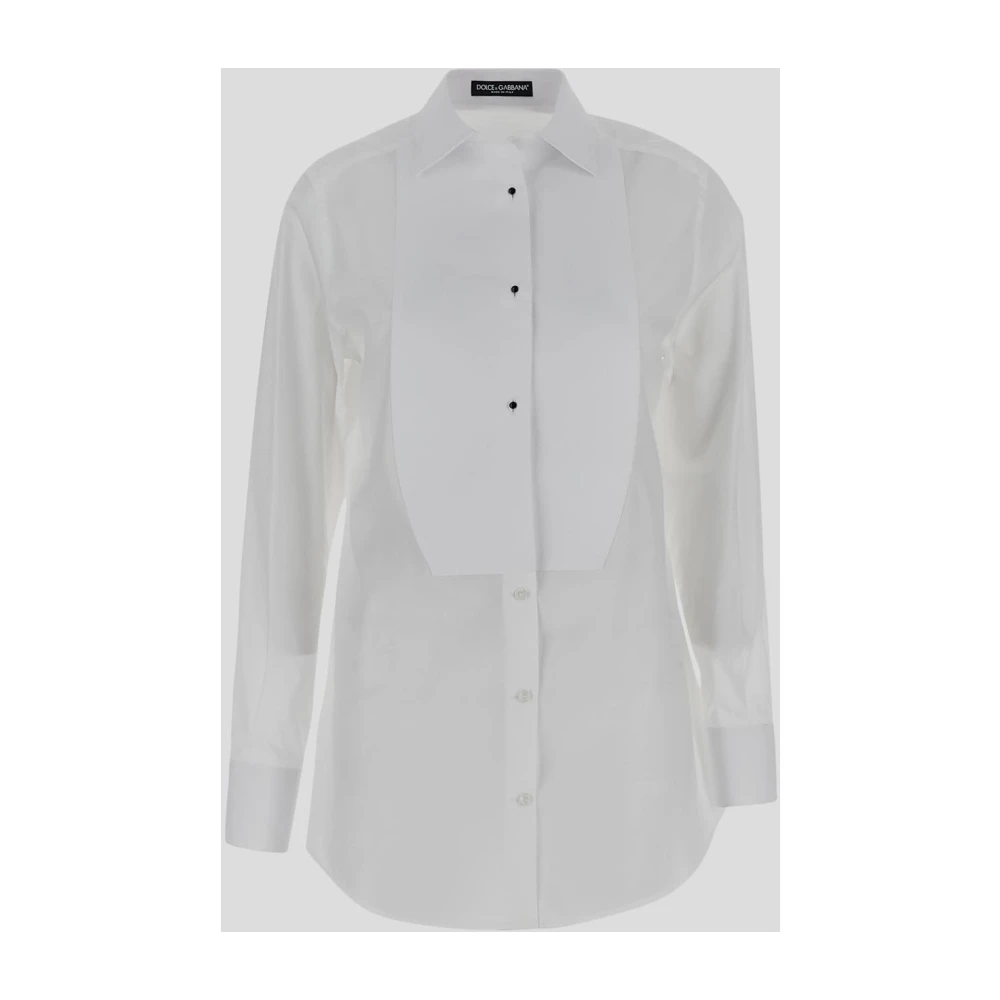 Dolce & Gabbana Katoenen shirt in wit White Dames