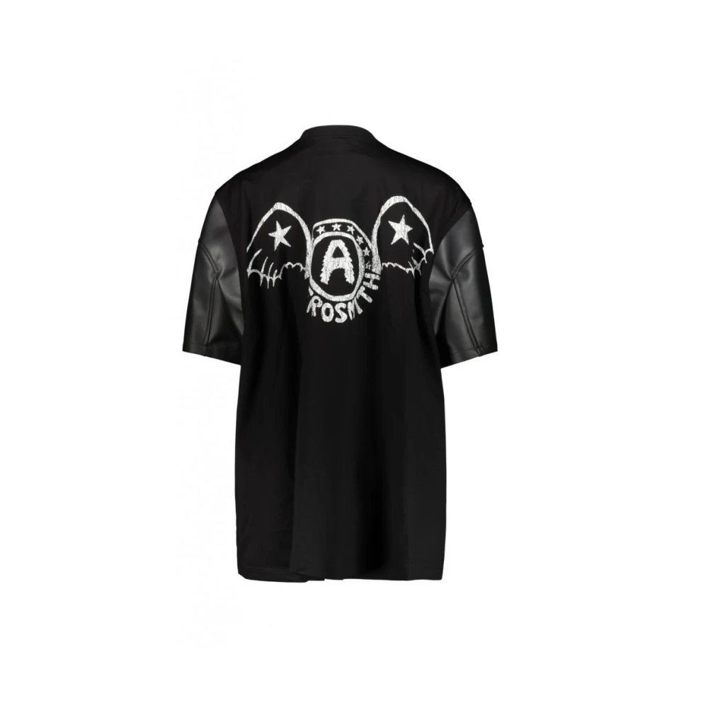Junya Watanabe Aerosmith Band T-Shirt met Grafische Print Black Dames