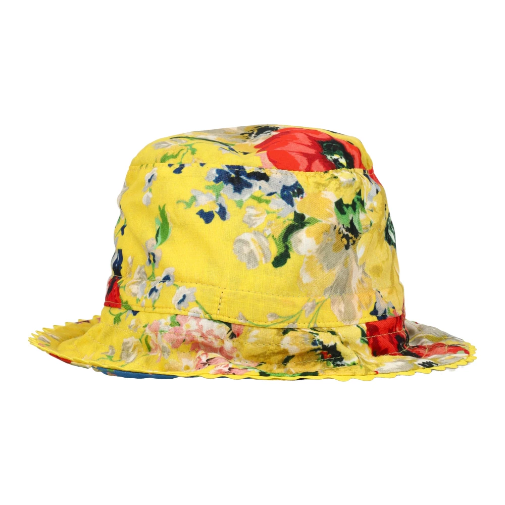 Zimmermann Gele Bloemen Omkeerbare Bucket Hat Yellow Dames