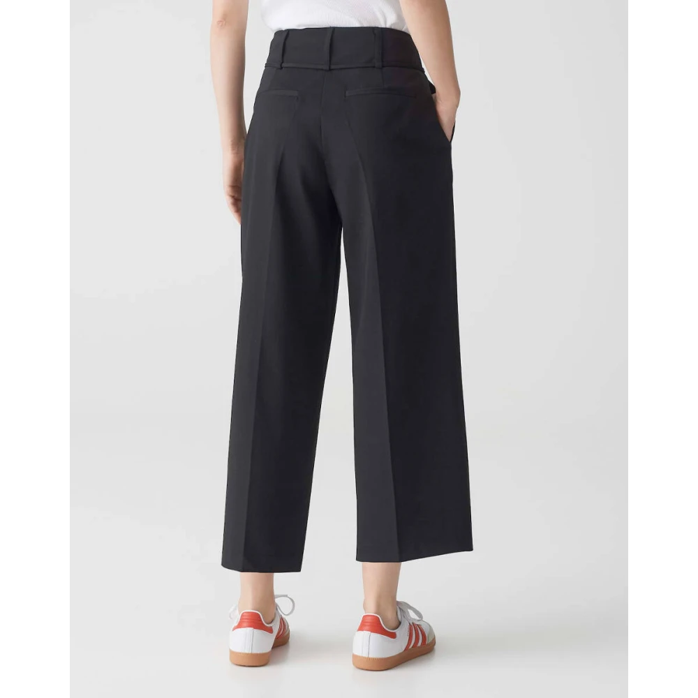 Opus Stijlvolle Pantalon met Misha Riem Black Dames