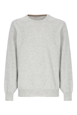 pull-en-cachemire-gris-a-col-rond
