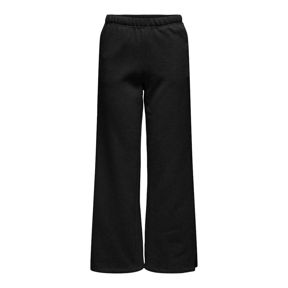 Only Wijde Rits Sweatpants Black Dames