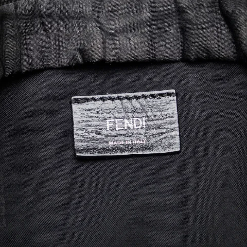 Fendi Vintage Pre-owned Canvas shoulder-bags Black Heren