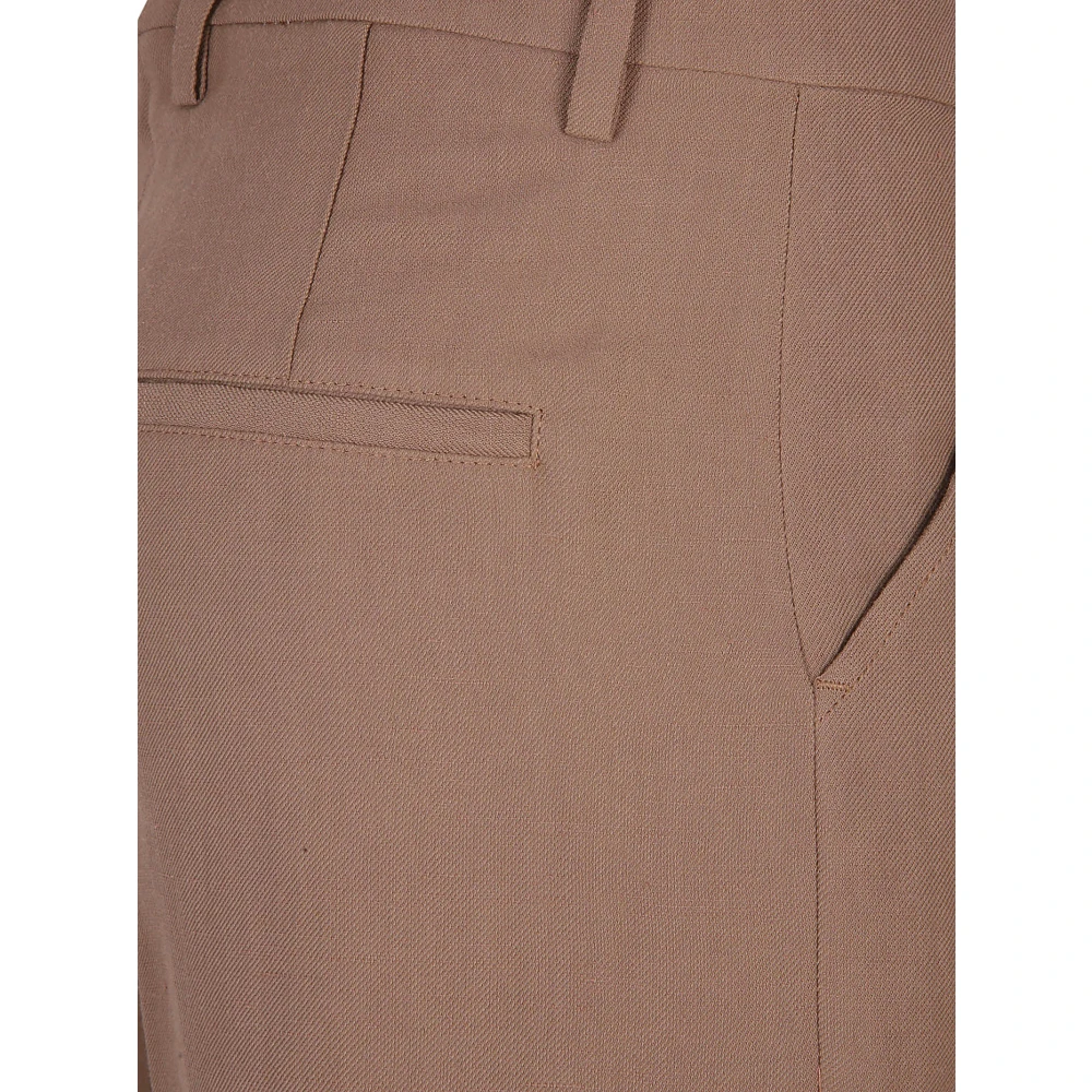 True Royal Bruine Linnen Broek Gemaakt in Italië Brown Dames